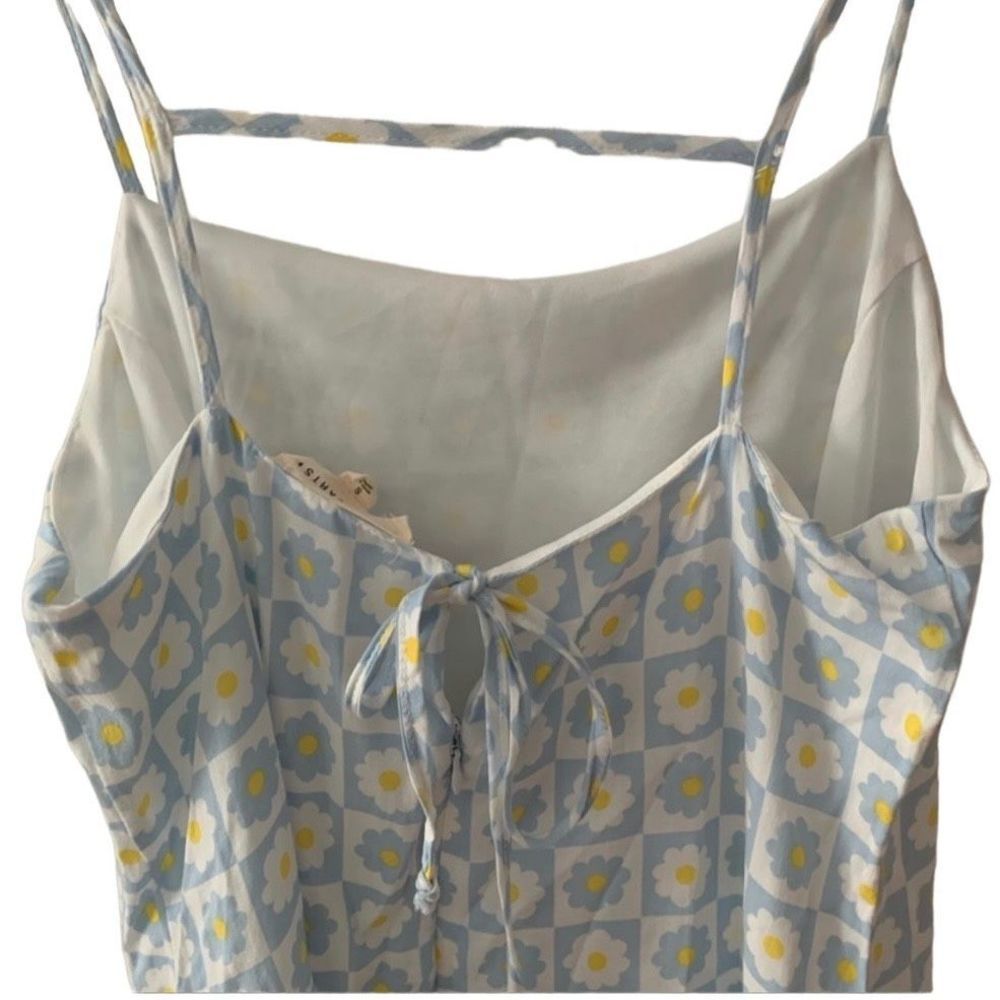 Checkered Daisy Dress Sz S - Picture 5 of 6